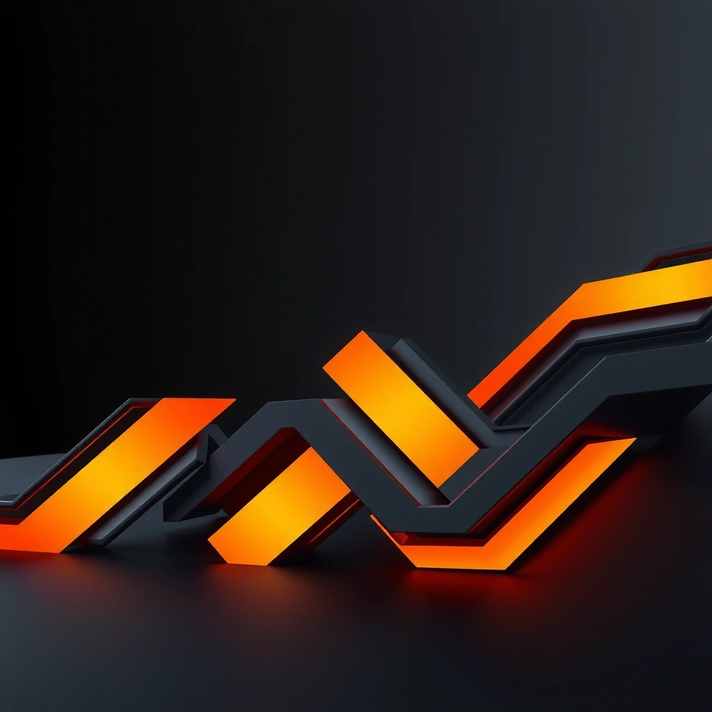 Abstract geometric background with orange accents